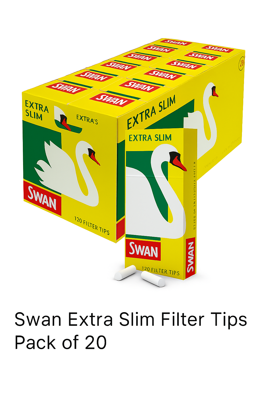 Swan Extra Slim Filter Tips – Pack of 20 Swan